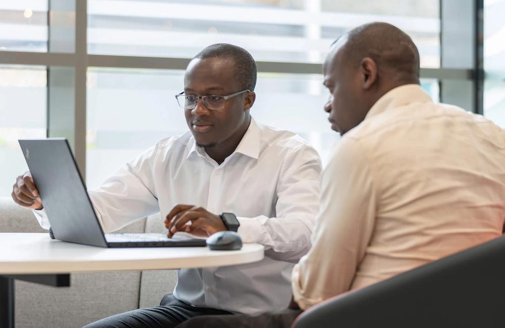 Teams collaborating on projects in the C5 Office